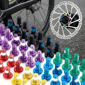 M5x10mm T25 Disc Brake Bolts Kit: Anti-Loose, High-Strength Alloy Steel Brake Rotor Screws for Mountain & Road Bikes, Universal Brake Pad Mounting Hardware, Durable Corrosion-Resistant Upgrade Set.