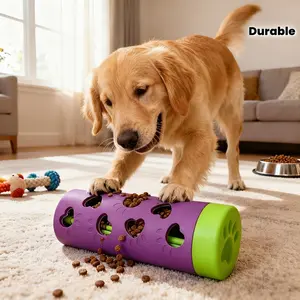 New Detachable Pet Slow Feeding & Food Leaking Toy | Bite-resistant Teething Snack Roller, Energy-consuming Boredom-relief Essential, Suitable for Small and Medium-sized Cats and Dogs, Applicable for Both Indoor and Outdoor Scenarios (Model: DM646)