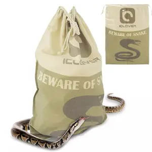HOMEYA Snake Reptile Bag with Drawstring, 20 x 28 Inch Heavy Duty Large Snake Hunting Sack Pouch with Sewn Bottom Corners for Moving Transporting Capturing Hunting Catching Rattlesnakes Reptiles