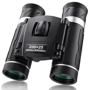 200x25 Compact Binoculars for Adults & Kids High-Powered Mini Pocket Waterproof for Bird Watching Hunting Concert Traveling FMC Coating Easy Focus Lightweight Gift