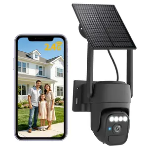 Wi-Fi Solar Security Camera Wireless Outdoor, Night Vision, IP65 Weatherproof, Motion Detection, Pan & Tilt Control, Two-Way Audio