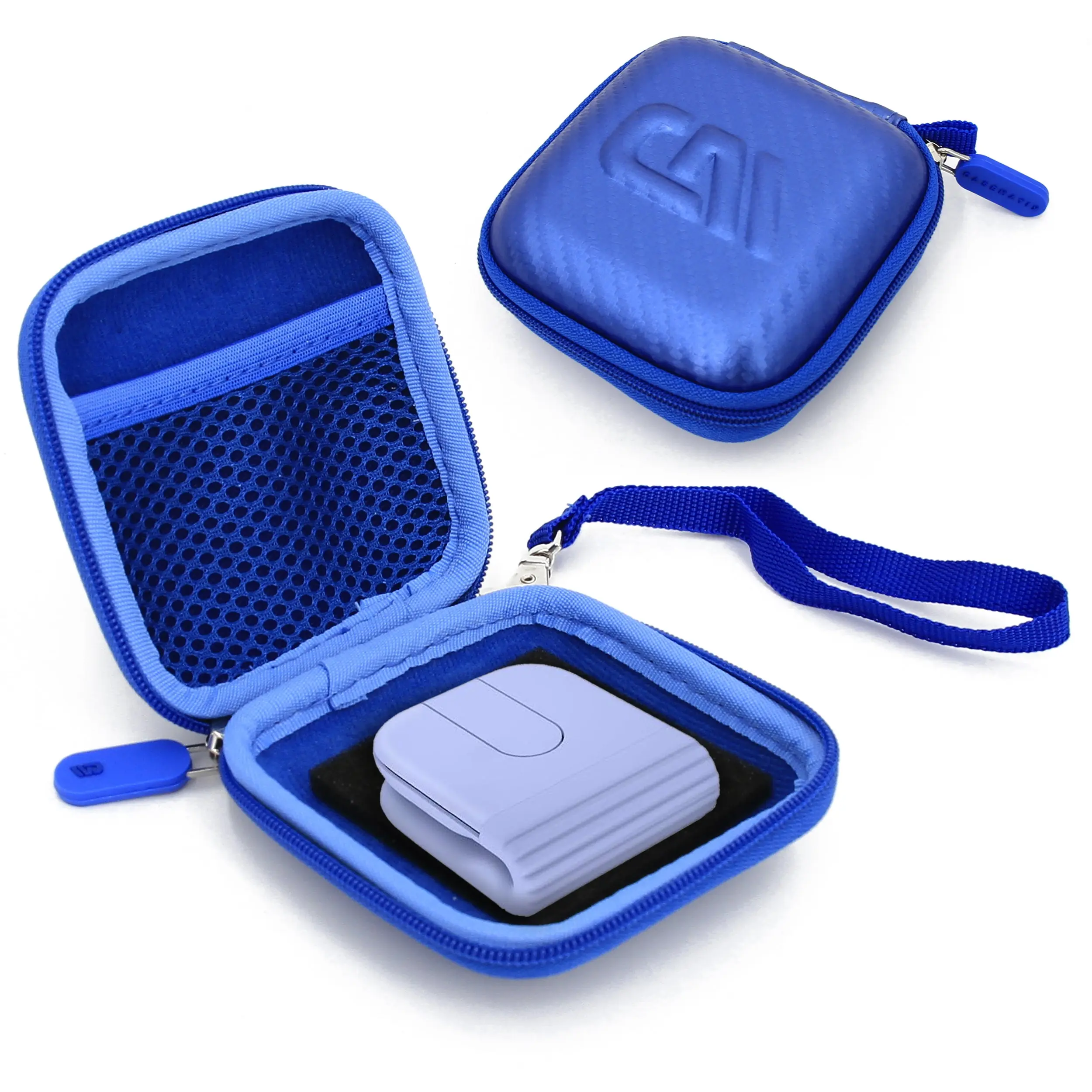 Carrying Case Compatible with Logitech Mobi Fold Foldable Wireless Mouse – Hard Shell EVA Travel Case with Accessory Pocket, Blue