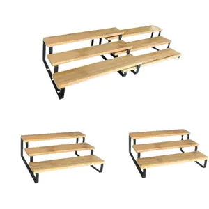 3 Tier Expandable Bamboo Spice Rack, Shelf Organizer, Cabinet Step for Kitchen Pantry Countertop Cupboard