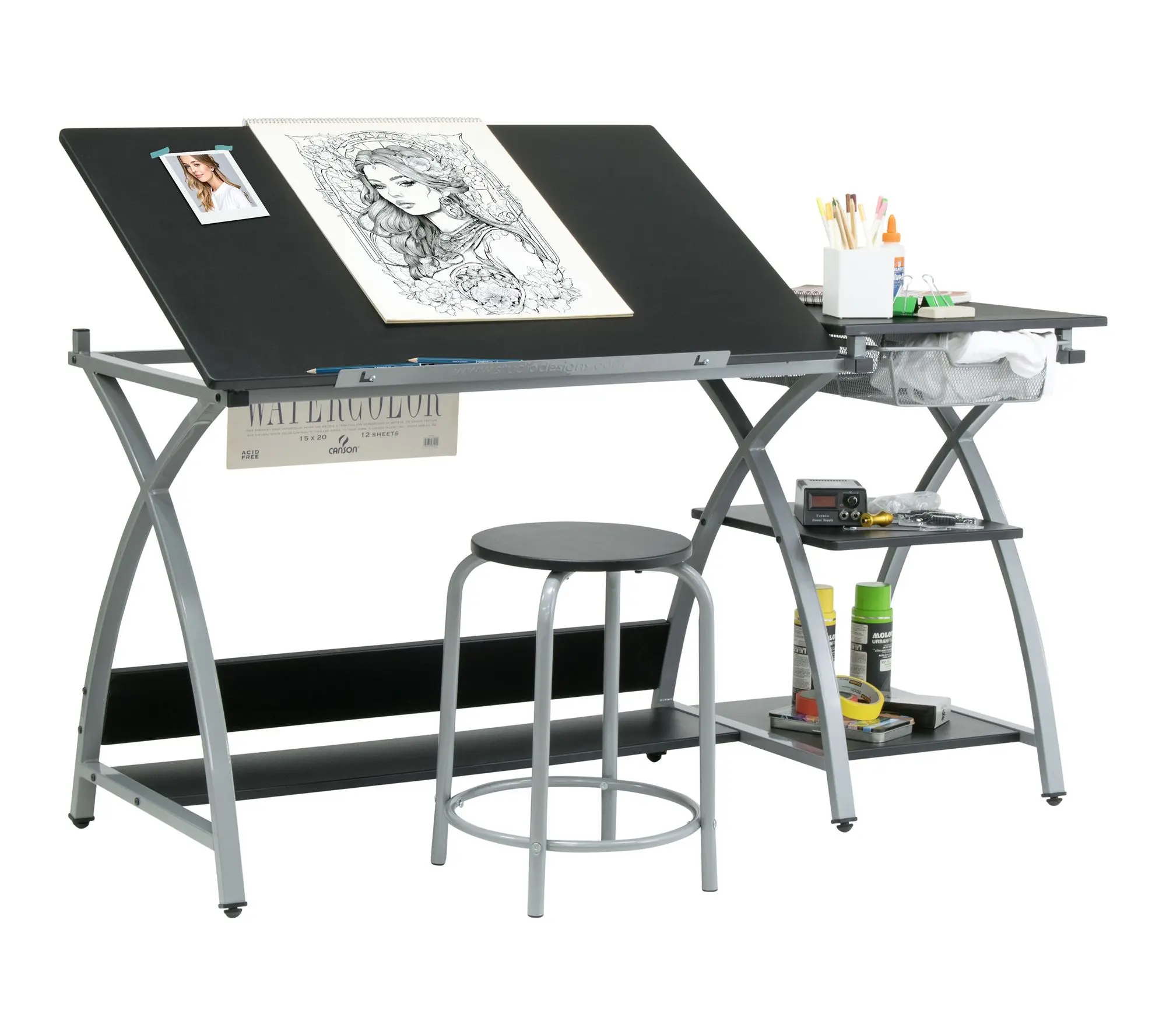 Studio Designs Deluxe Adjustab le Craft Statio n with Stool Studio Designs Deluxe Adjustab le Craft Statio n with Stool