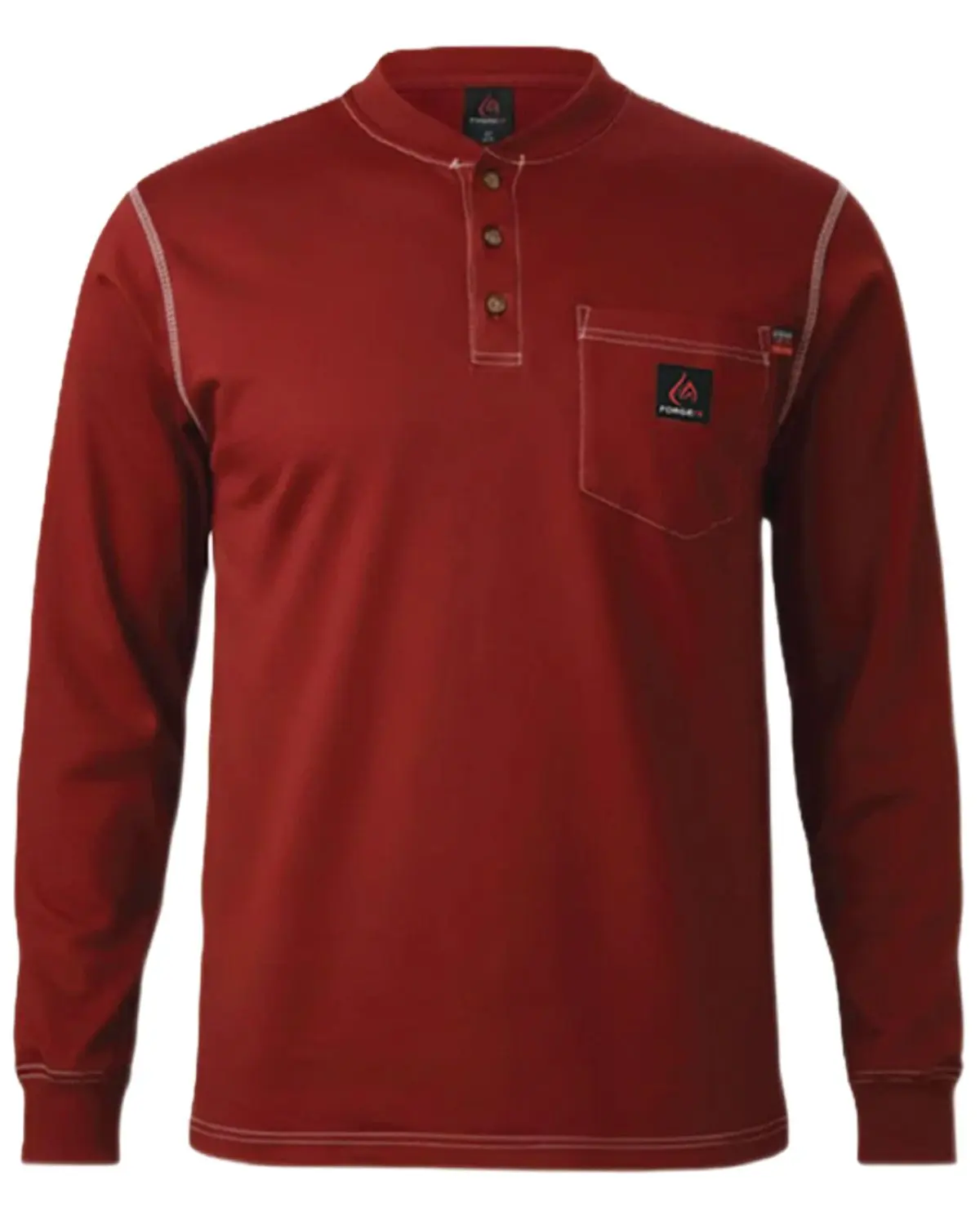 Forge Workwear Men's Men'S Fr Lightweight Long Sleeve 1/4 Button-Down - Mfrcshnly-Lw-Burg