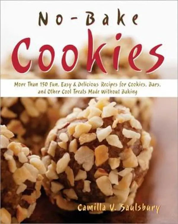 Used Soft Cover Book - No Bake Cookies: 150+ Fun, Easy, Delicious Recipes for Cookies, Bars & Other Cool Treats (No Baking Required) by Camilla Saulsbury, 1.2 lbs, Cumberland House, Ideal for Family Parties (English), 1.2 Pounds