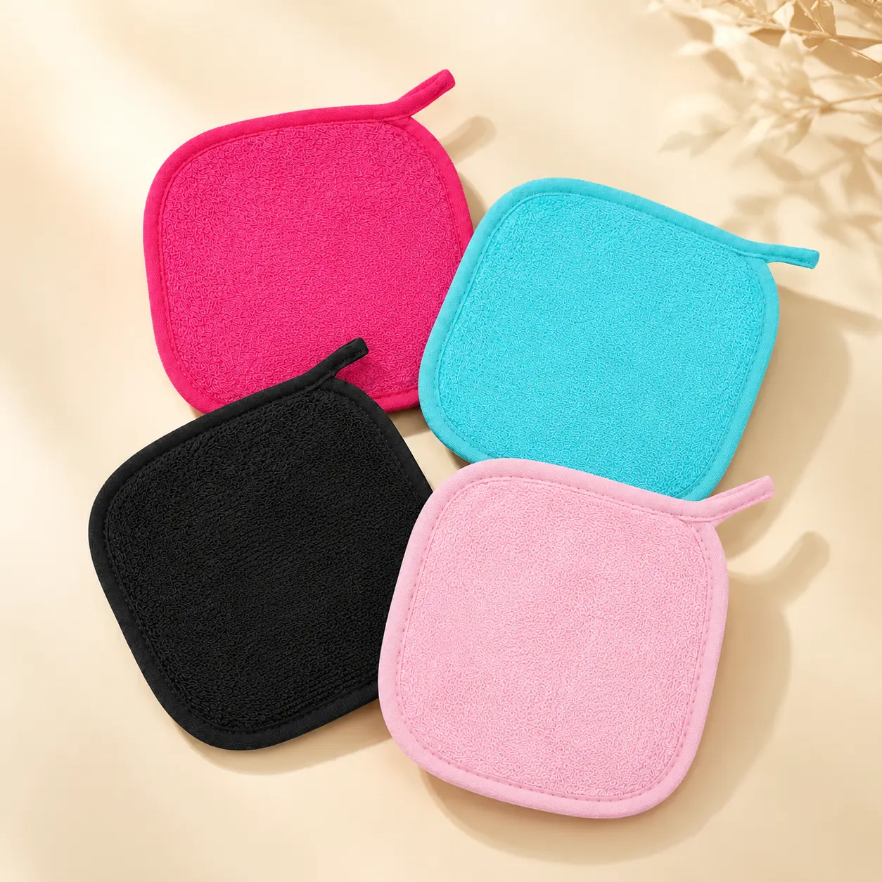 thank 1PCs Square Lanyard Polyester Cleaning Cloths, Ideal for Kitchen & Office Users, Square & Lanyard