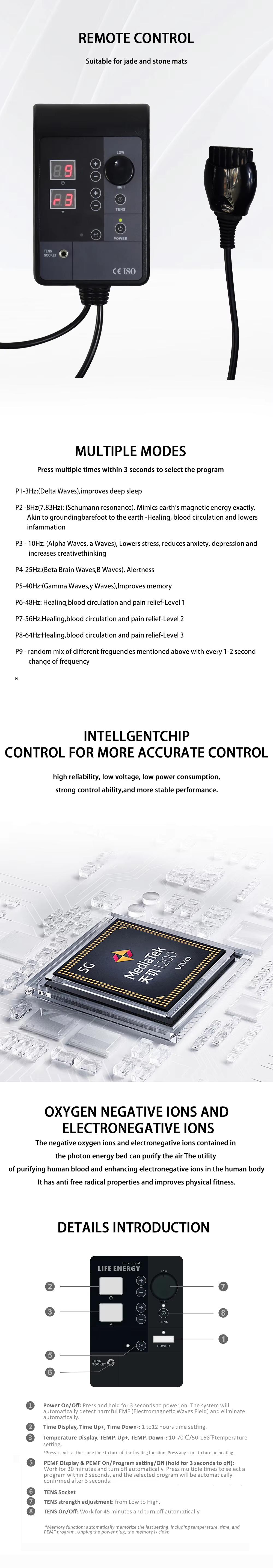 012 - 7 Chakra PEMF Bio Thermal Therapy Full Body Yoga Mat