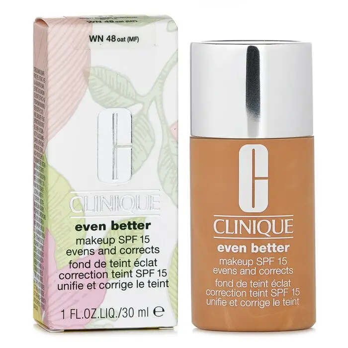 Clinique Even Better UV Foundation, Broad Spectrum SPF15 Concealer & Foundation - For Dry Combination to Combination Oily Skin, WN 48 Oat, 30ml/1oz (Evens Skin Tone), Cosmetic, Even Skin Tone
