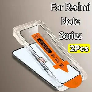 Redmi Note Series HD Screen Protector Film, Tempered Glass 2 Pack, No Bubble, No Dust, 9h Hardness, Phone Protection