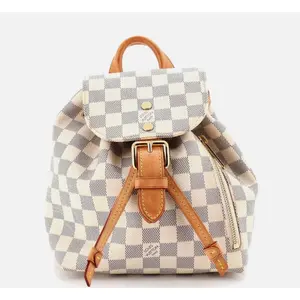 Pre-owned Louis Vuitton FINAL SALE Backpacks Damier Azur Sperone BB Backpack