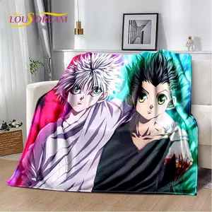 HxH Anime Hunter×Hunter Cartoon Soft Flannel Blanket for Beds Bedroom Sofa Picnic,Throw Blanket for Cover Outdoor Leisure Nap