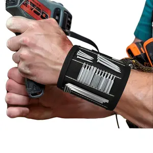 Magnetic Wristband, Adjustable BreathableTools Storage Armband, Wrist Magnet ScrewHolder, Magnetic Wrist Strap For Holding Tools,Screws, Nails, Bolts, Drilling Bits, Tool Pockets
