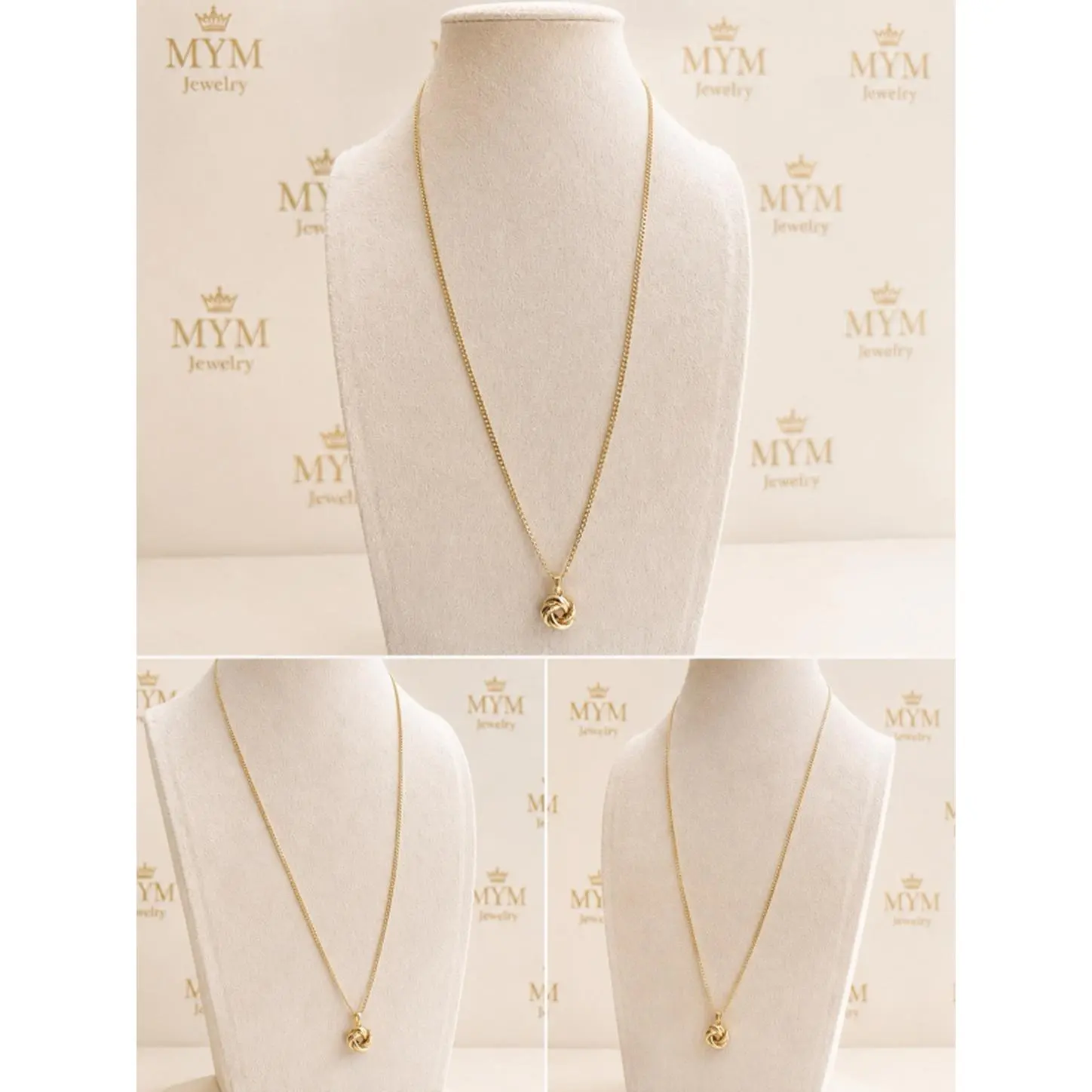 MYM Jewelry 10k Gold Nudo Chain Necklace - Elegant and Timeless Design for Everyday Wear