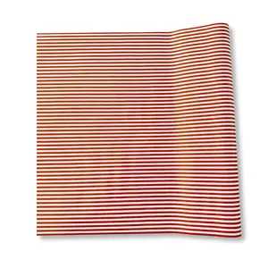 Red Striped Paper Table Runner – 19.5” x 150” | Disposable Party Table Décor