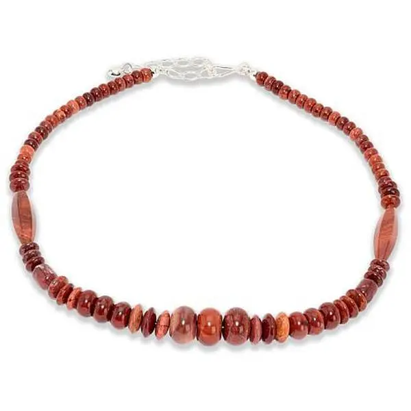 Mine Finds by Jay King Sterling Silver Indonesian Fire Chalcedony Bead Necklace
