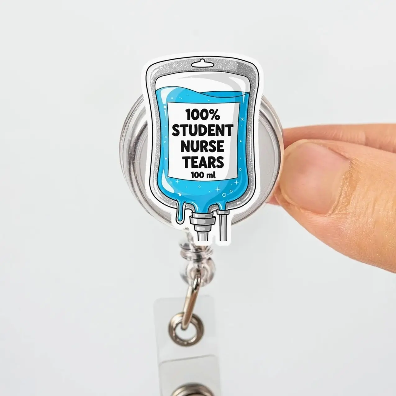 Student Nurse Tears Badge Reel, Retractable ID Holder, Nursing Graduation Gift