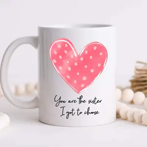 Polkadot Heart You are The Sister Mug