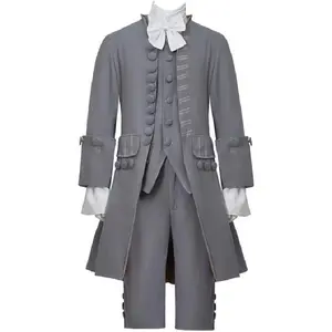 Men's Rococo Costume Victorian Costume Outfits Tailcoat Vest Prince Cosplay