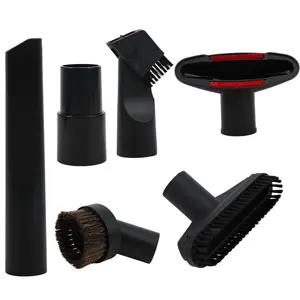 6 Pieces Vacuum Brush Round Brush,Vacuum Floor Brush Cleaner Vacuum Attachment Brush,Soft Bristles Replacement with 1-1/4 Inch to 1-3/8 Inch Adapter Classic Style,Hand Tools Kits,Springtok