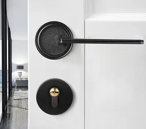 Black Bedroom Door Lock – Universal, Modern, Silent