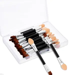 30pcs Dual Sides Disposable Eye Shadow Applicators Eyeshadow Applicators Sticks with Soft Sponge Head Eyes Makeup Cosmetic Tool Portable Travel Mini Eyes Makeup Brushes Concealer Brush(2.95inch)