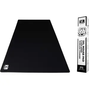 3XL Huge Mouse Pads Oversized (48''X24'') - Extra Large Gaming XXXL Mousepad for Full Desk - Super Thick Nonslip Rubber Base and Waterproof Desktop Keyboard Extended Mouse Mat (Black, Xxx-Large)