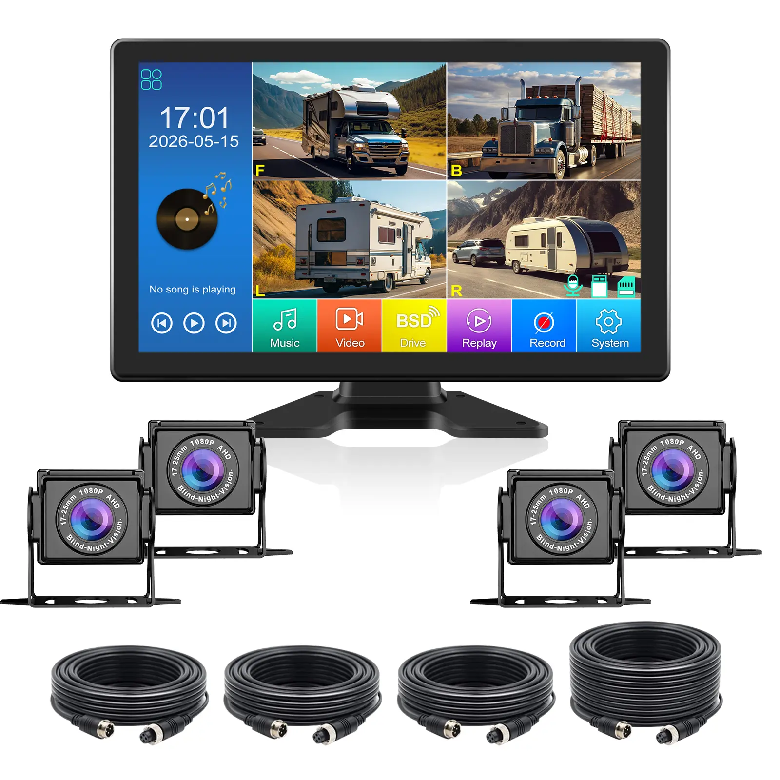 10.1'' Monitor with 4-Camera