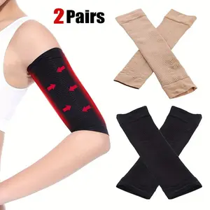 2 Pairs Upper Arm Compression Sleeves, Women Arm Shapers, Arm Slimmer, Compression Arm Wraps for Flabby Arms, Arm Compression Sleeve for Workout Sport