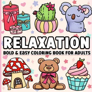 Relaxation Bold & Easy Coloring Book for Adults Independently Published with Cute Designs and Simple Pages