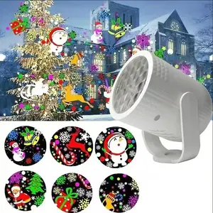 LED Christmas Projector Lights 5V/1A USB Powered for Home & Car Use Dynamic Stage Projector for Holiday Party Atmosphere, Christmas Decorative Light Stage Lighting Effect, Led Lights Projector Waterproof for Christmas Decorations