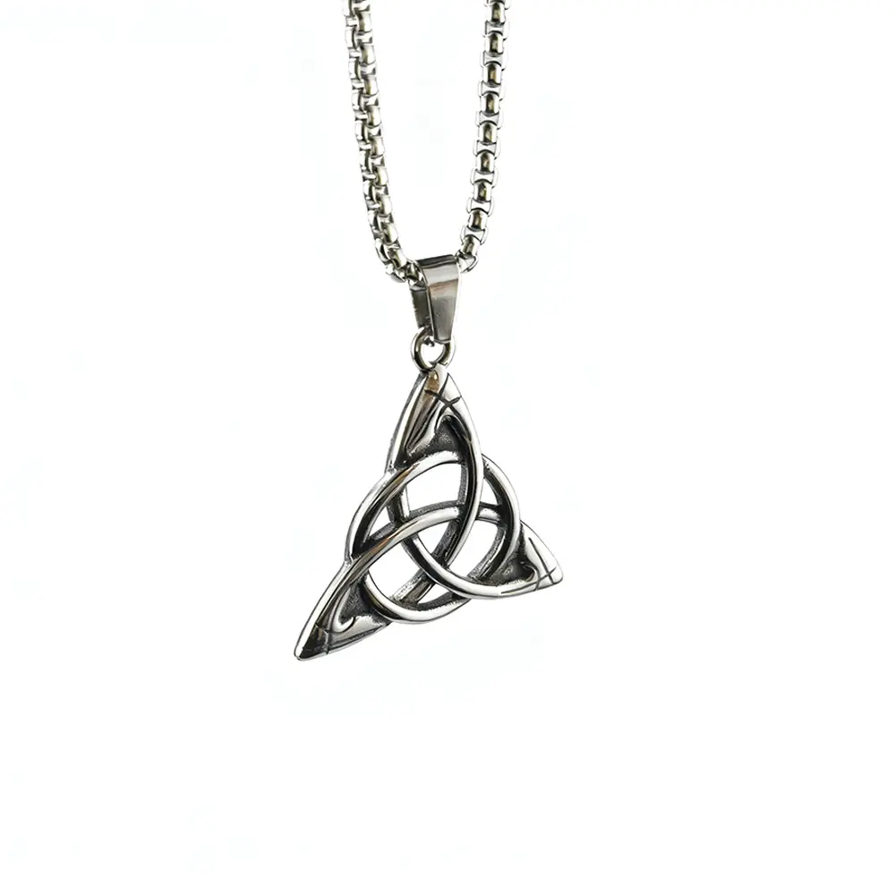 Celtic knot rune pendant+60cm square pea