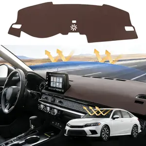 KUST Black Perfect Fit Dashboard Mat for Honda Civic 2022-2026, Car Auto Accessory, Non-Slip Eco-Friendly Dash Cover with UV Protection, No-Glare Interior Center Console Sunshield