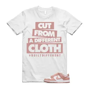 CLOTH T Shirt to match N Dunk Low Rose Whisper WMNS White , Unisex Shirt to matching Sneaker