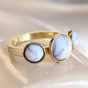 Elegant Vintage Turquoise Ring - Natural Stone, Alloy Band for Women | Perfect for Daily Wear & Gifting on Valentine's Day