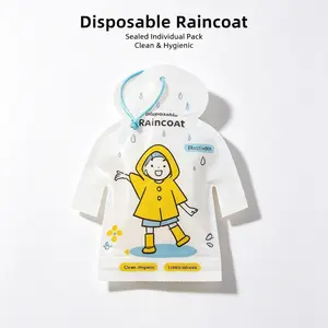 Disposable raincoat for adults and children, men and women, thickened fashionable rain poncho, portable travel pocket raincoat, card-style raincoat