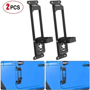 Nilight Door Hinge Steps For 2007 2008 2009 2010 2011 2012 2013 2014 2015 2016 2017 Jeep Wrangler JK JKU & 2018 2019 2020 Jeep Wrangler JL JKU (Pair)