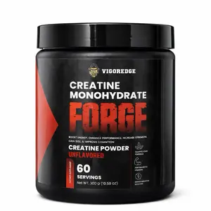 VigorEdge Forge Micronized Creatine Powder: 60 Servings, 300g | 100% Pure Unflavored Creatine (Strength, Endurance, and Recovery).  Supplement Healthcare Fitness