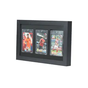 Card Display Frame — Wall-Mounted Baseball Card Display Box, UV Protection, Holds 3 Standard Cards, Suitable for Basketball, Soccer, Hockey, Pokémon, Magic: The Gathering, and Game King Card Displays