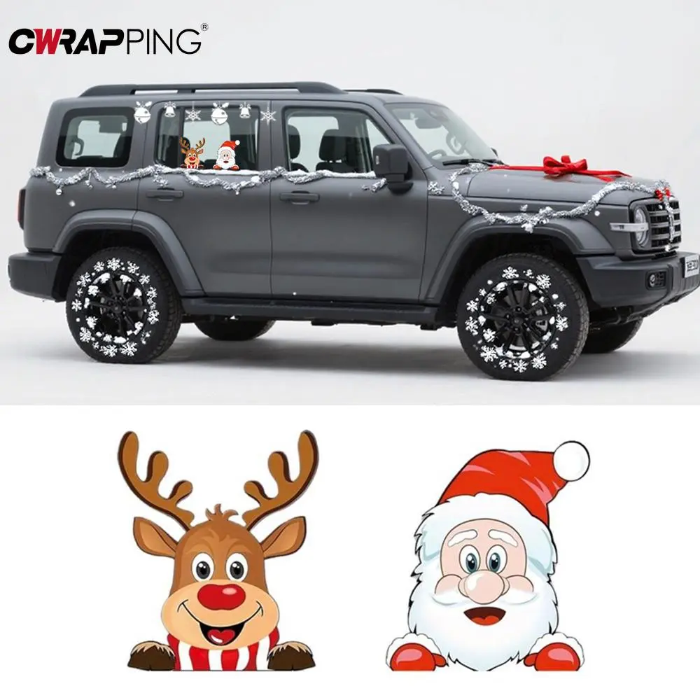 Auto Decoration Christmas Home Decoration Car Decor Santas Claus Christmas Novelties Auto Accessories Vehicle Supplies Elk Toys
