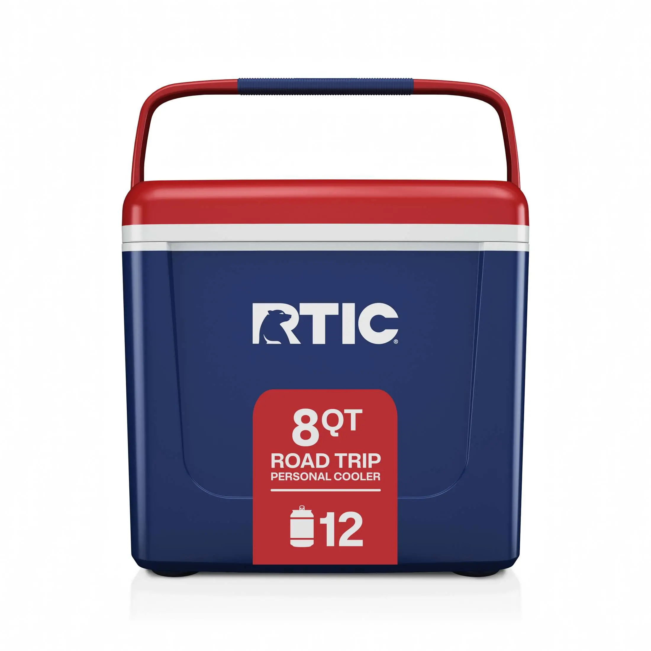 RTIC 8 QT Hard-Sided Personal Cooler - Fits 12 Cans, Ideal for Road Trips, Sports & Outdoor Camping Hiking Camp Kitchen Use