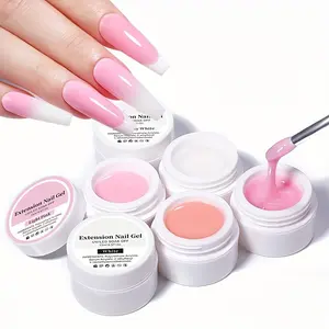 DIY Long Lasting Nail Gels, 6 Counts/set Nail Extension Gels, UV/LED Nail Art Gels, Stick On Nails Gels, Full Cover Fake Nails Gels, Acrylic Nails Gel, Great For Nail Art For Women & Girls