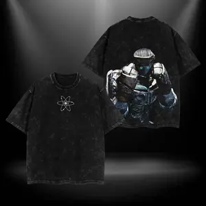 Atom - Real Steel Menswear Gift for movie fans Top Apparel Classic Oversized Seamless Simple Straight Man designer shirts Men's Regular Fit Floral Print Tee MZS