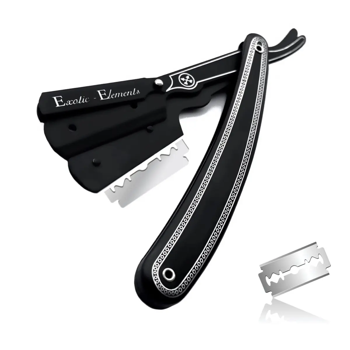 Cool Design Men’s Shaving Mustache Beard and Hair Cutting Edge Folding Razor Knife Cut Throat