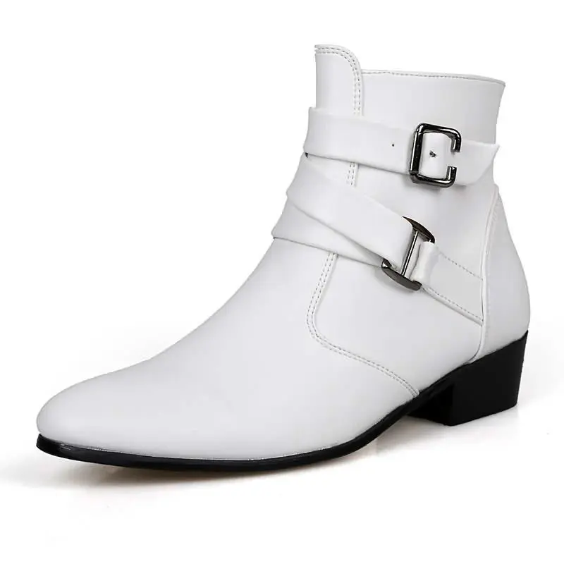 Brand Men's Boots Leather Oxford Dress Shoes Male British Chelsea Shoe Mens Winter Business Point Footwear 2025 Ankle Boots