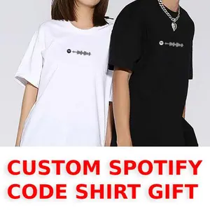 Custom Spotify Code Short Sleeve Shirt | Custom Spotify Shirt | Personalized Anniversary Gift, Spotify Code Shirt, Choose Your Song Gift valentine day