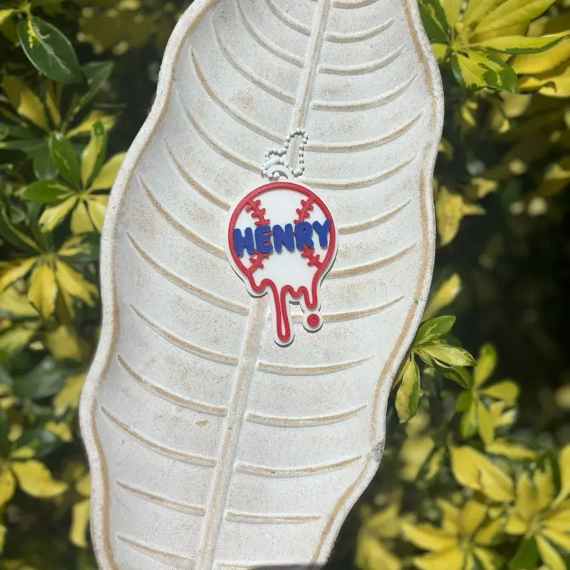 3D personalized baseball keychain