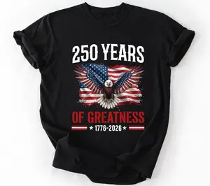 [Sale off up to 50%] 250th Anniversary United States Shirt, Patriotic Eagle T-Shirt, America 1776–2026 Tee, Independence Day USA Shirt