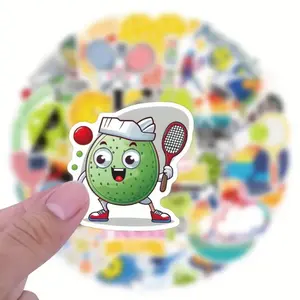 50 Pack of Pickleball Sport Stickers and Decals
