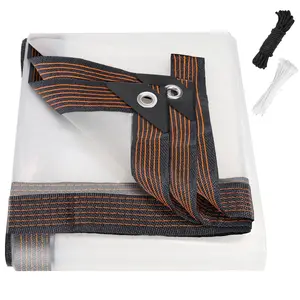 6x8ft Clear Waterproof Tarps Heavy Duty Transparent Tarpaulins Clear Vinyl Tarps with Grommet, Outdoor Transparent Cover for Greenhouse, Patio, Porches, Tent, Chicken Coop